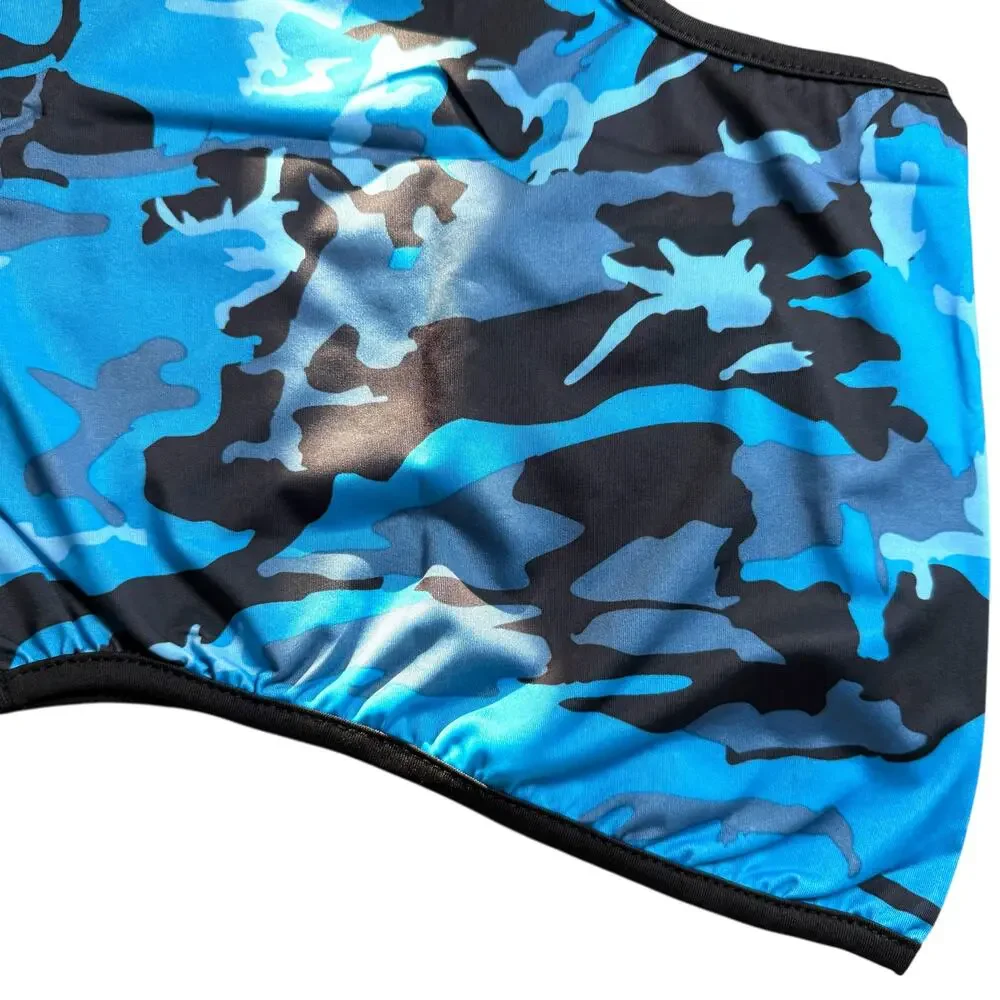 Streetwheres Blue Camouflage Balaclava Men’s OS - Streetwear Punk Bikes Cycling - Picture 5 of 11